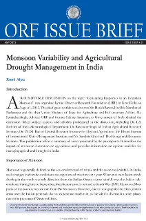 Monsoon Variability and Agricultural Drought Management in India