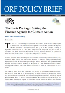 The Paris Package: Setting the Finance Agenda for Climate Action  