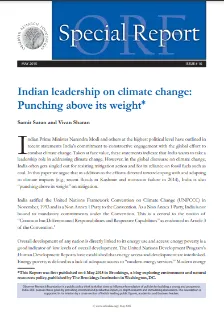 Indian leadership on climate change: Punching above its weight  