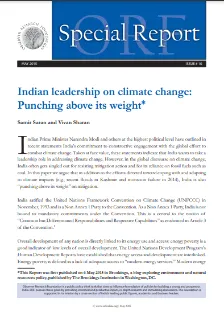 Indian leadership on climate change: Punching above its weight