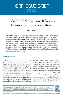 India-ASEAN economic relations: Examining future possibilities
