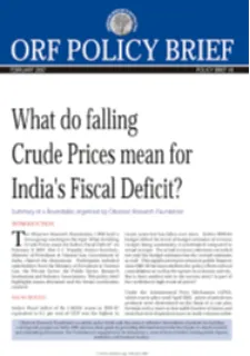 What do falling Crude Prices mean for India’s Fiscal Deficit?