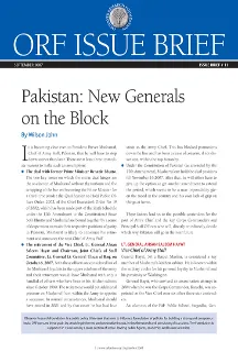 Pakistan: New Generals on the Block