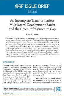 An incomplete transformation: Multilateral development banks and the green infrastructure gap  