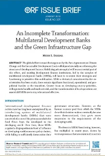 An incomplete transformation: Multilateral development banks and the green infrastructure gap