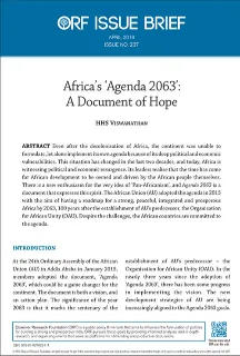 Africa’s ‘Agenda 2063’: A document of hope  