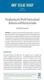 Deciphering the world: International Relations and history in India  