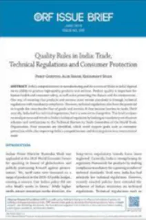 Quality rules in India: Trade, technical regulations and consumer protection