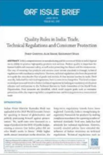 Quality rules in India: Trade, technical regulations and consumer protection  