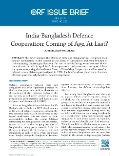 India-Bangladesh defence cooperation: Coming of age, at last?