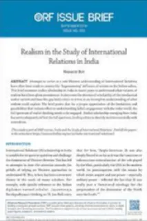 Realism in the study of International Relations in India  