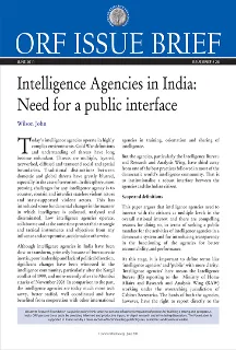 Intelligence Agencies in India: Need for a public interface  