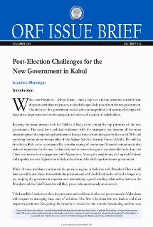 Post-Election Challenges for the New Government in Kabul