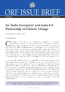 An ‘India Exception’ and India-US Partnership on Climate Change  