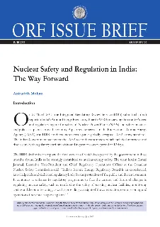 Nuclear Safety and Regulation in India: The Way Forward