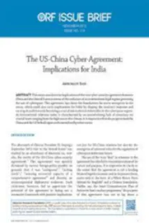 The US-China Cyber-Agreement: Implications for India