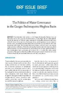 The Politics of Water Governance in the Ganges-Brahmaputra-Meghna Basin