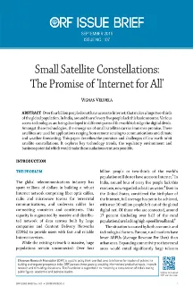 Small Satellite Constellations: The Promise of ‘Internet for All’  