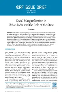 Social Marginalisation in Urban India and the  