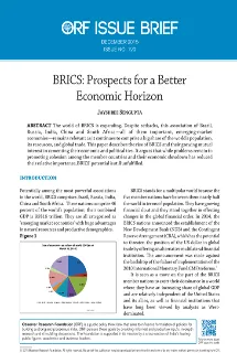 BRICS: Prospects for a Better Economic Horizon  
