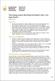 The energy quest: elevating the Quad’s role in the Indo-Pacific