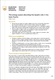 The energy quest: elevating the Quad’s role in the Indo-Pacific  