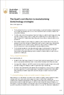 The Quad’s contribution to revolutionising biotechnology strategies