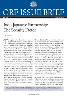 Indo-Japanese Partnership: The Security Factor  