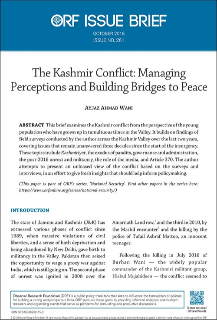The Kashmir conflict: Managing perceptions and building bridges to peace