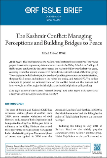 The Kashmir conflict: Managing perceptions and building bridges to peace  