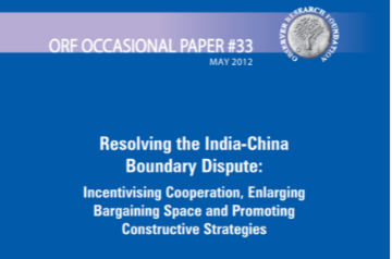 Resolving the India-China Boundary Dispute: Incentivising Cooperation, Enlarging Bargaining Space and Promoting Constructive Strategies  