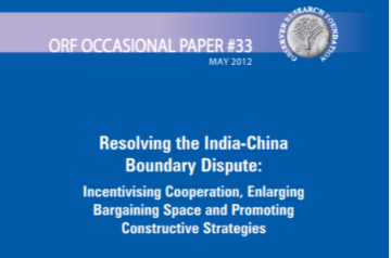 Resolving the India-China Boundary Dispute: Incentivising Cooperation, Enlarging Bargaining Space and Promoting Constructive Strategies