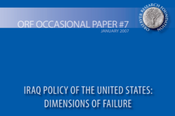 Iraq Policy of the United States: Dimensions of Failure