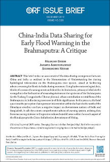 China-India data sharing for early flood warning in the Brahmaputra: A critique  