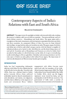 Contemporary aspects of India’s relations with East and South Africa  