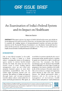 An Examination of India’s Federal System and its Impact on Healthcare  