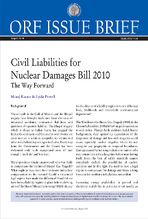 Civil Liabilities for Nuclear Damages Bill 2010 – The Way Forward  