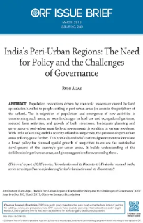 India’s peri-urban regions: The need for policy and the challenges of governance