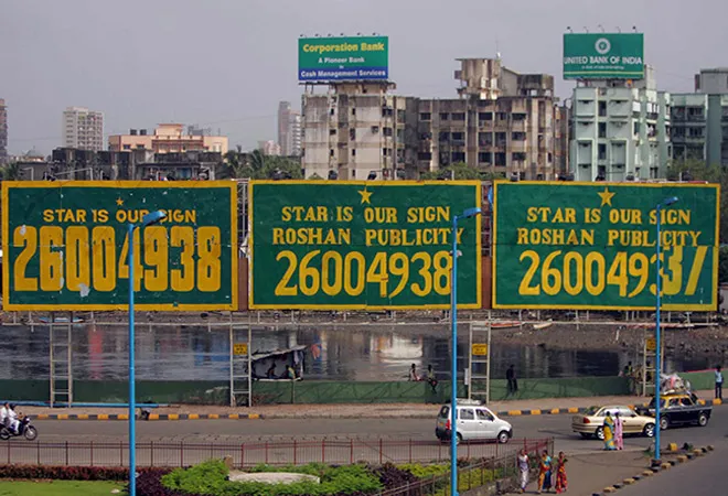 Advertisement hoardings in Indian cities  