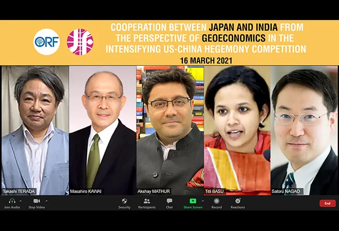 Cooperation between Japan and India from the perspective of geoeconomics in the intensifying US-China hegemony competition  
