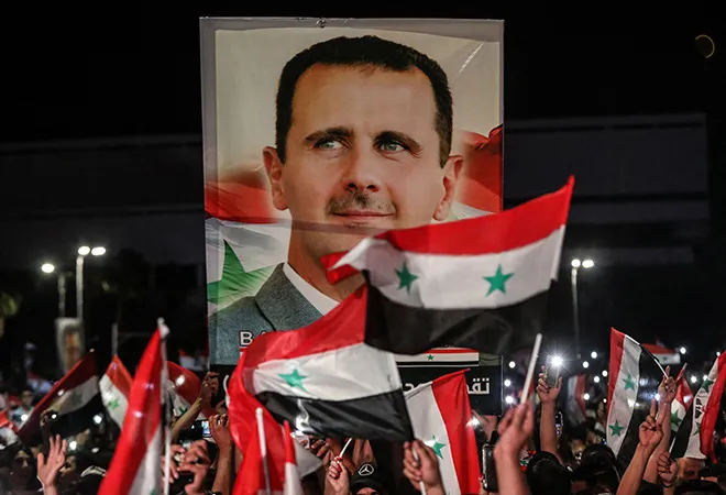 Bashar al-Assad, re-elected as Syrian president after two decades of rule