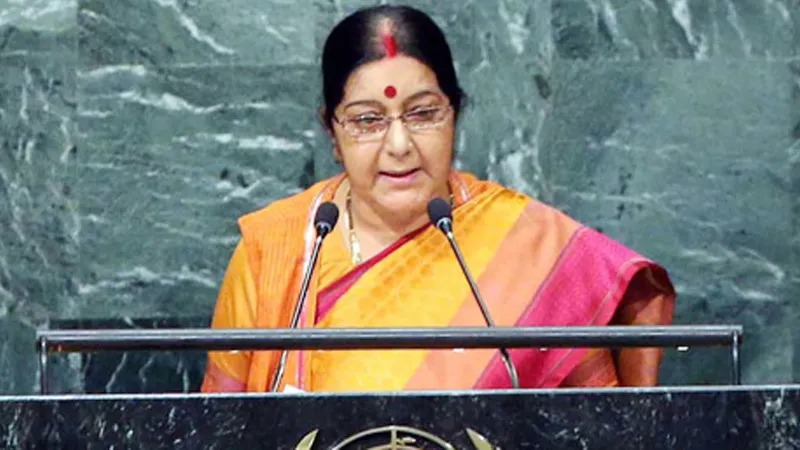 Sushma exposes Pak argument that terrorists are non-state actors  