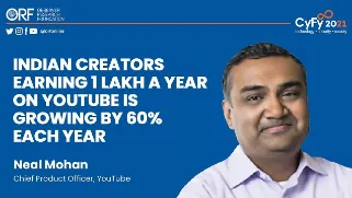 Indian creators earning 1 Lakh a year on YouTube is growing by 60% each year - Neal Mohan