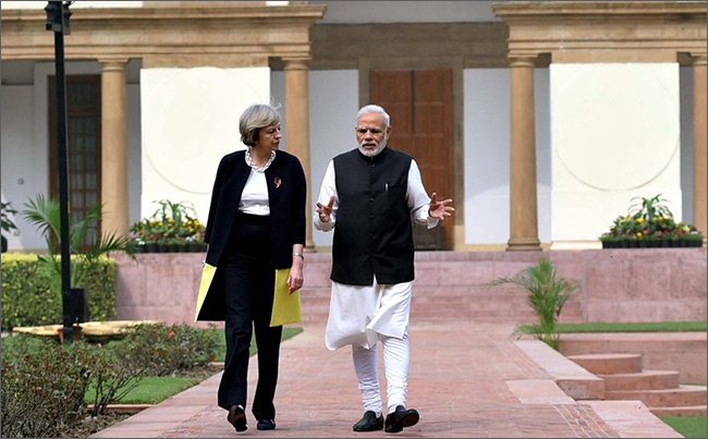 Hyderabad House, Theresa May, Modi