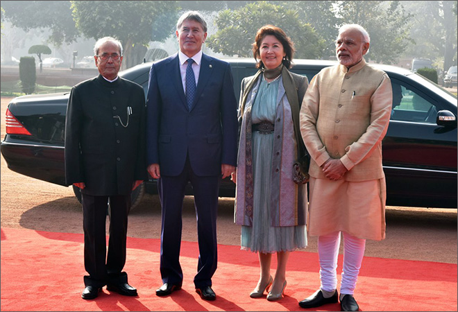 Modi, Atambayev, PM, President, Kyrgyzstan