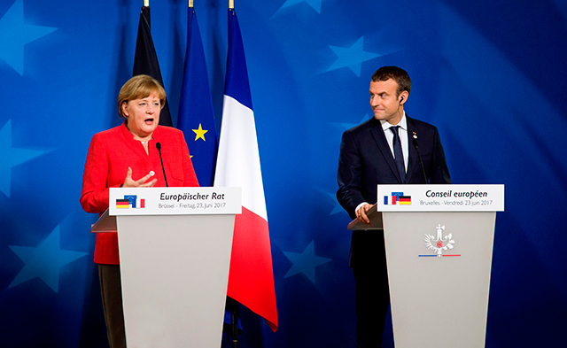 Angela Merkel, Emmanuel Macron, German elections