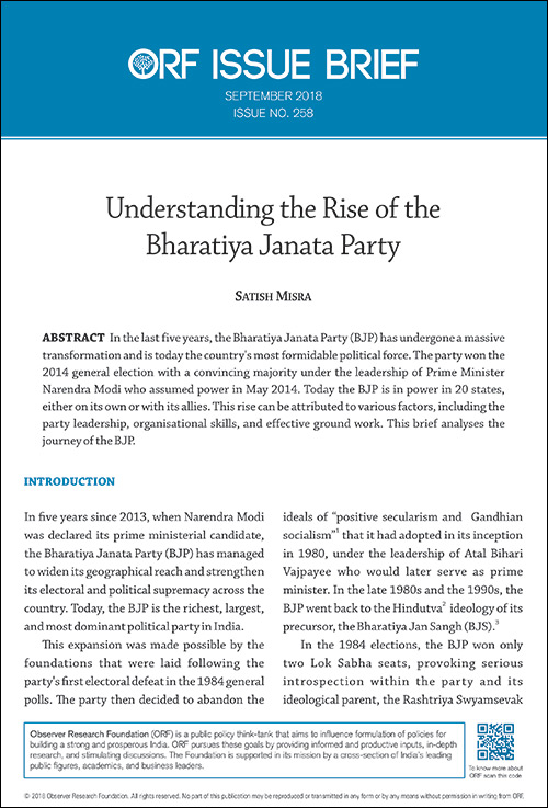 Understanding the rise of the Bharatiya Janata Party | ORF