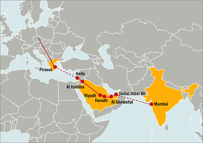 Εμπορικός διάδρομος Ινδίας-Ευρώπης; Η γεωοικονομική διάσταση ενός  αναδυόμενου Quad της Δυτικής Ασίας
